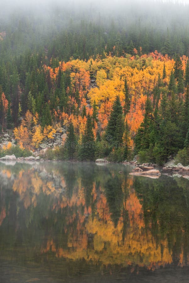 Misty Bear Lake in Rocky Mountain National Park