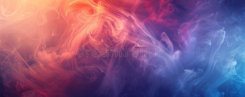 Misty fog in a range of abstract colors swirls gently on a vibrant background, creating a dreamy stock images