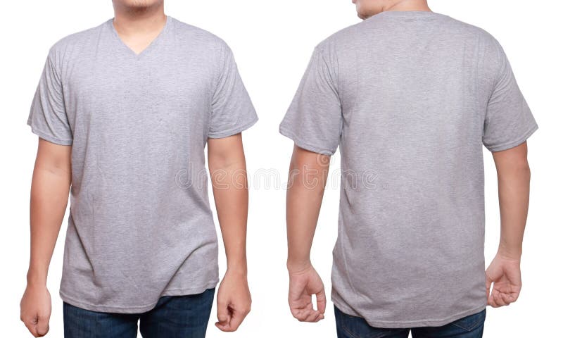 Download Misty Grey V-Neck Shirt Design Template Stock Image - Image of casual, chest: 93721579