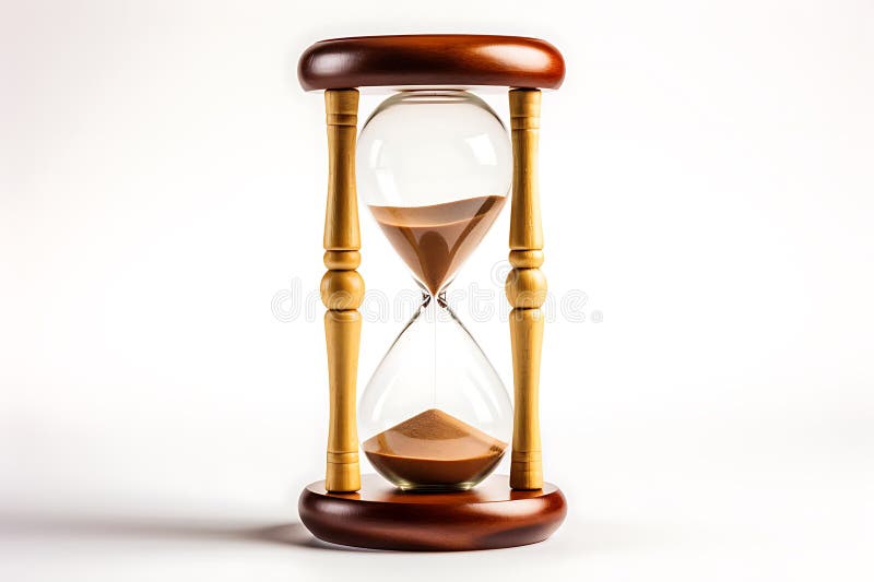 Misurazione del tempo del timer per vetri e tergicristalli in legno illustrazione vettoriale