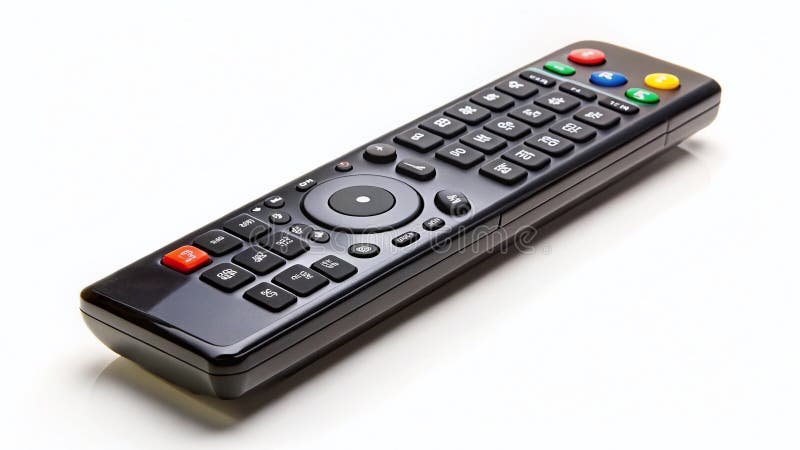 Mit dieser modernen drahtlosen Fernbedienung können Sie Ihre Entertainment-Erfahrung mit intelligenter und intuitiver Smart-TV-Fer stock abbildung