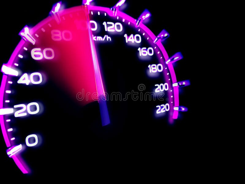 Auto-Geschwindigkeits-Armaturenbrett Mit LED-Anzeige Stockfoto