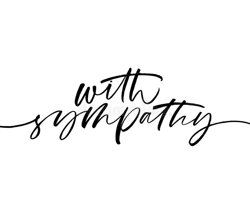 Mit Sympathiephrase Hand gezeichnete moderne Kalligraphie der Bürstenart stock abbildung Mit Sympathiephrase Hand gezeichnete moderne Kalligraphie der Bürstenart stock abbildung