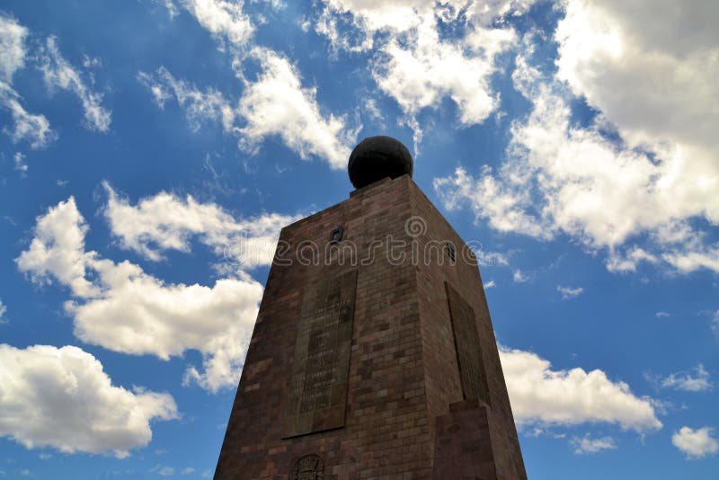 Mitad Del Mundo Monument cerca de Quito, Ecuador imagen de archivo libre de regalías Mitad Del Mundo Monument cerca de Quito, Ecuador imagen de archivo libre de regalías