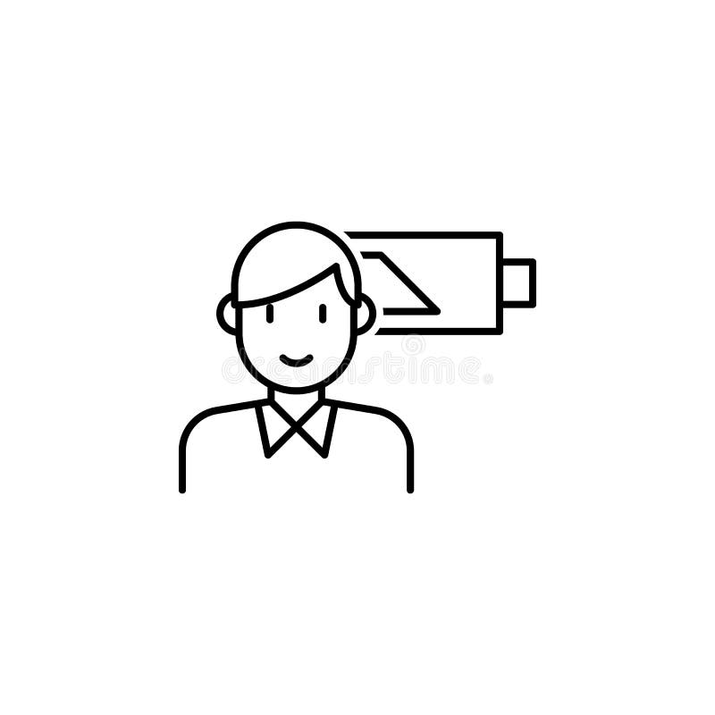 Mitarbeitersymbol. Element des Interviewsymbols stock abbildung