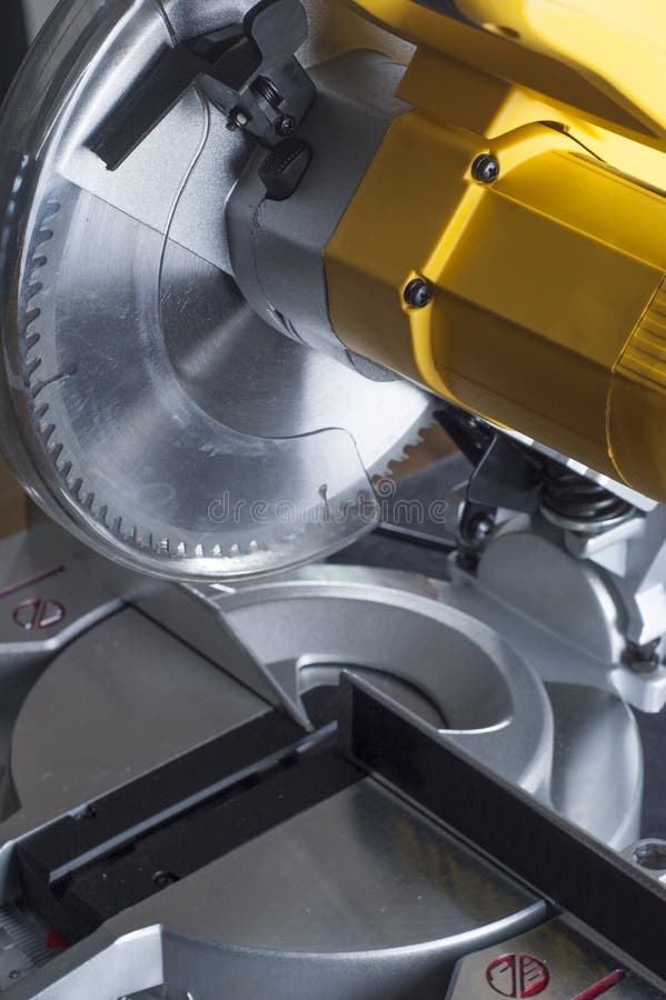 Miter saw. stock image. Image of steel, round, sharp 64825921