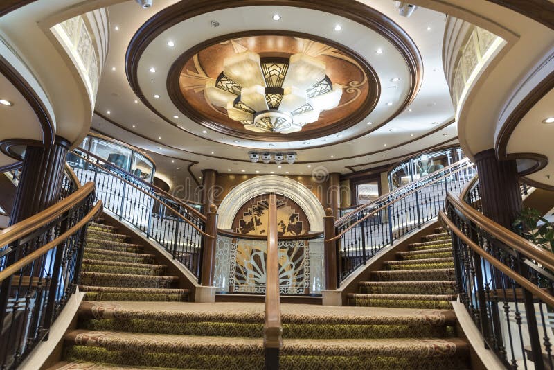 Mitgliedstaat Queen Elizabeth Grand Foyer Staircase stockfoto Mitgliedstaat Queen Elizabeth Grand Foyer Staircase stockfoto