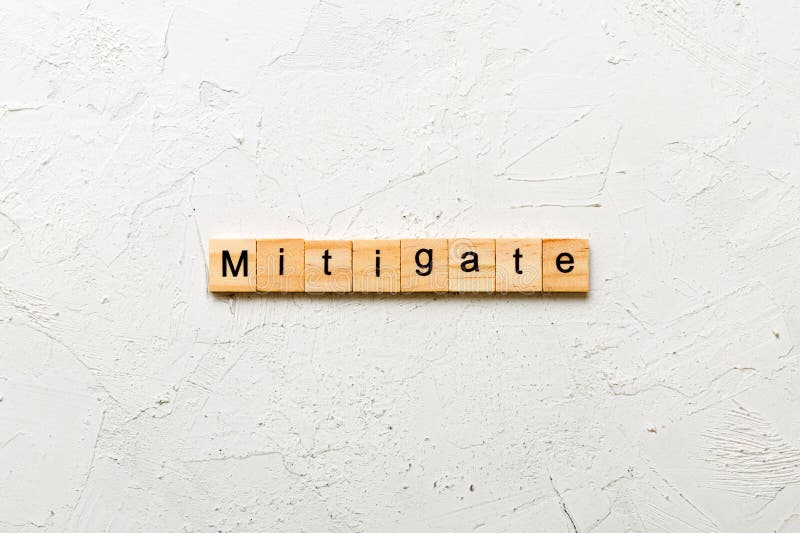 Mitigate word written on wood block. mitigate text on table, concept. Alphabet project stock images, royalty-free photos and pictures