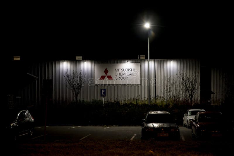 Mitsubishi Chemical Group firma sulla parete. Nitra. Slovacchia immagine stock