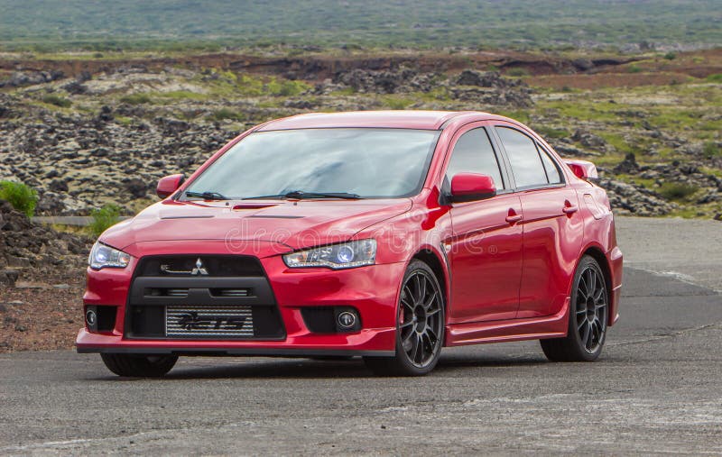 Mitsubishi Lancer EVO stock photos