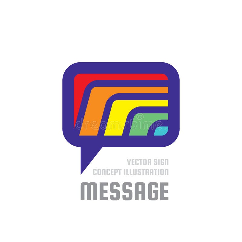 Mitteilung - kreative Vektorhintergrundillustration Bunte Logoschablone der Kommunikation Spracheblasenzusammenfassungszeichen Ei
