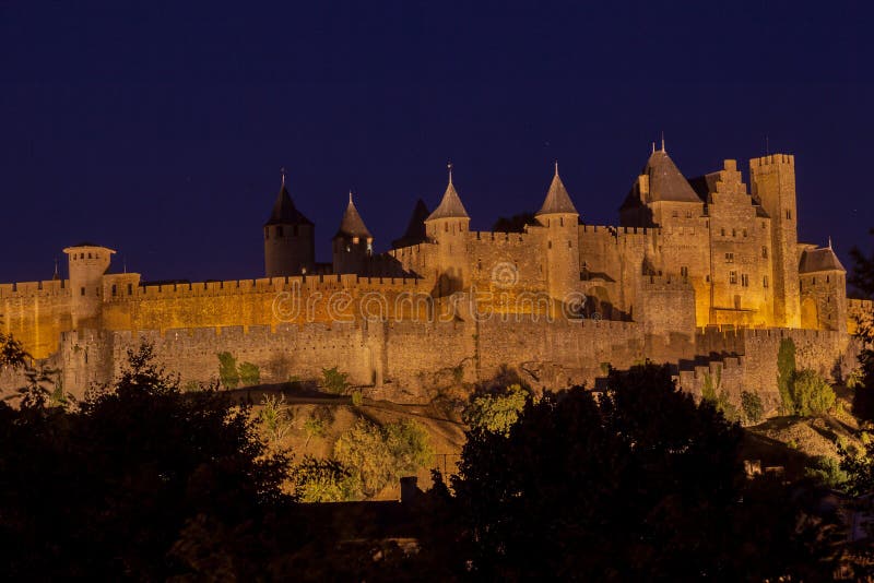 Mittelalterliche Stadt Frankreich Carcassonne stockfotografie Mittelalterliche Stadt Frankreich Carcassonne stockfotografie