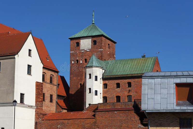 Mittelalterliches Schloss in Darlowo, Polen stockfoto Mittelalterliches Schloss in Darlowo, Polen stockfoto
