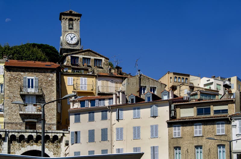 Mittelalterliches Turmschloss in Cannes lizenzfreie stockfotos Mittelalterliches Turmschloss in Cannes lizenzfreie stockfotos