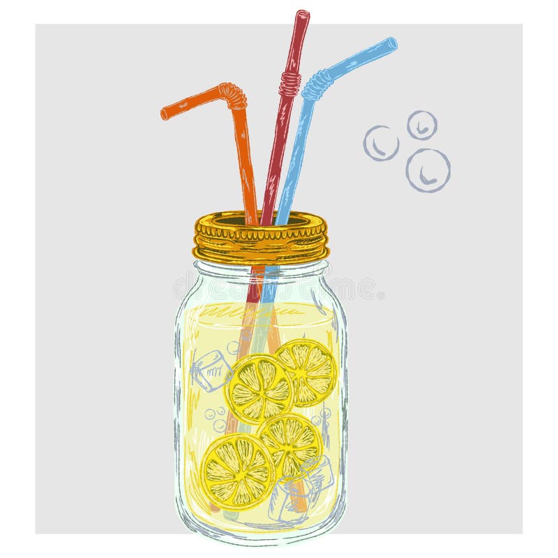 Mittelmeerelement exotische tropische. Texturierte Illustration mit handgezeichneten Skizzenelementen stock abbildung