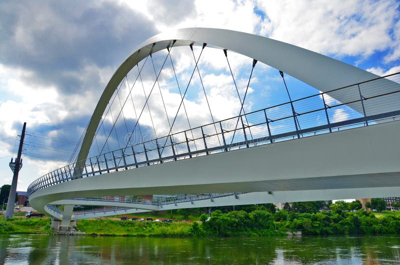 Des Moines Iowa - Center Street Bridge. Des Moines Iowa - Center Street Bridge