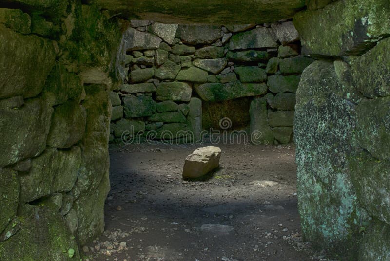 Mitten av fogouen på carnen Euny, Cornwall arkivfoton