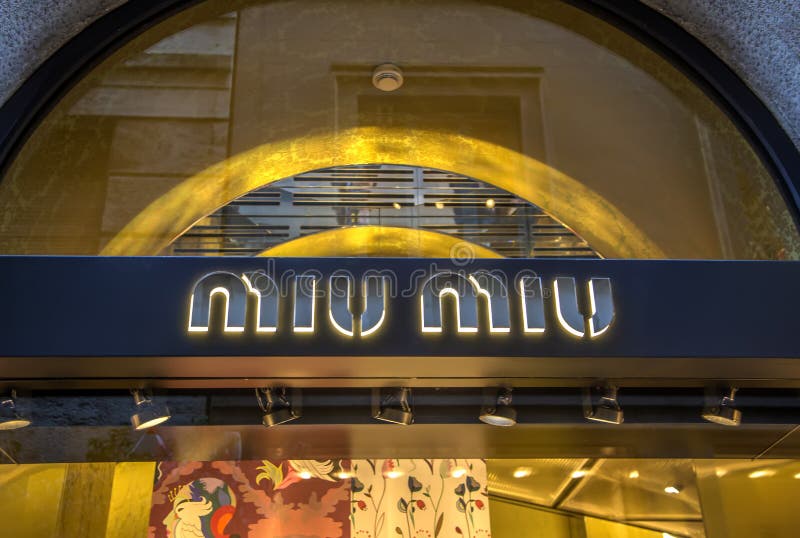 Miu Miu shop editorial image. Image of design, clothing - 40346195