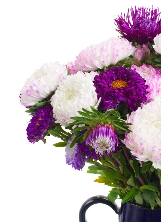 Bunch of Aster and Mum Flowers Stock Image - Image of country ...