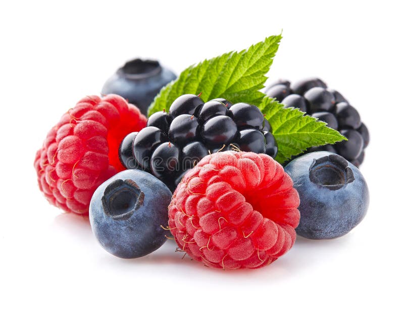 Mix berries in closeup