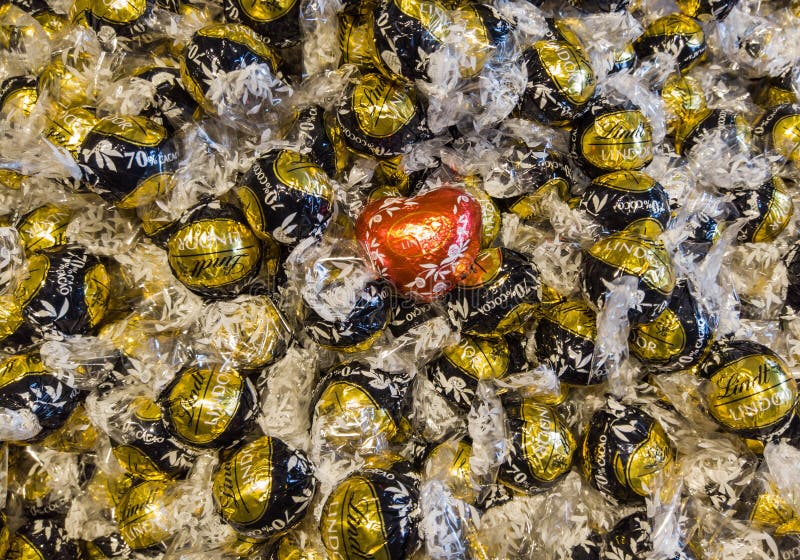 Mix of Chocolate Candies Lindt Lindor Editorial Stock Photo - Image of ...