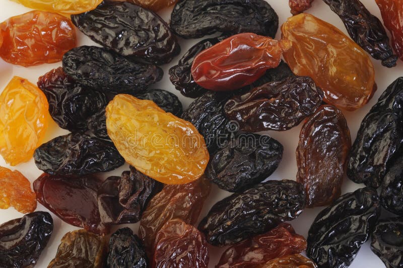 Mix Color Raisin On White Background Stock Image Image of background