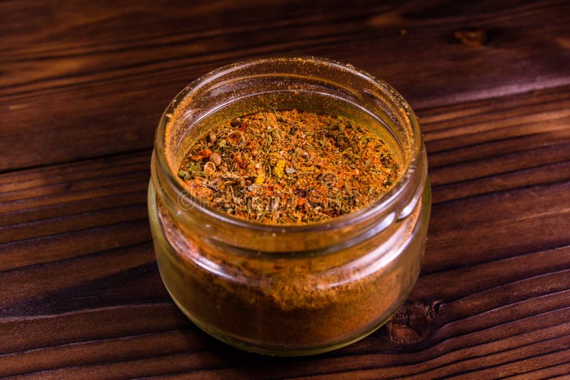 Mix of Different Seasonings in Glass Jar Stock Photo Image of bright