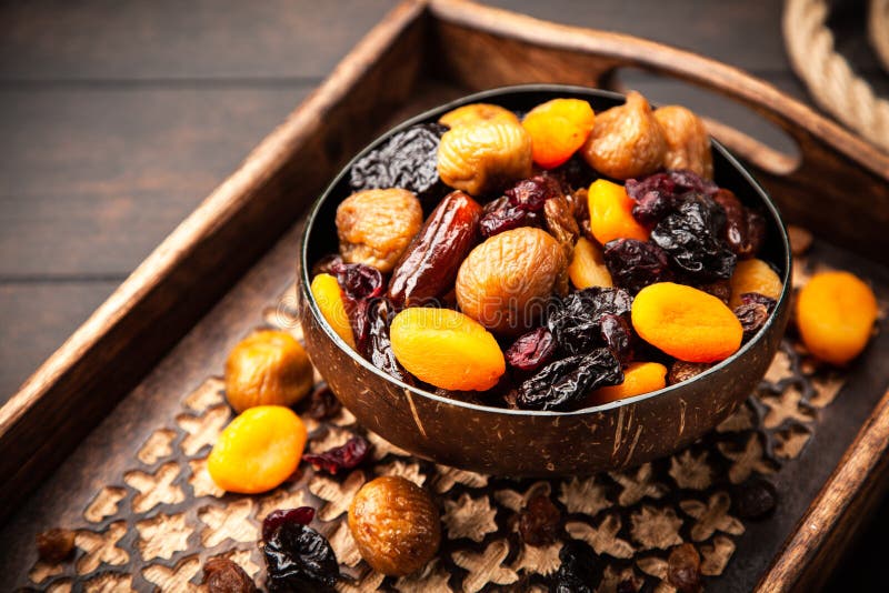 Traditional Mixed Dried Fruit. Stock Image Image of heap, perspective