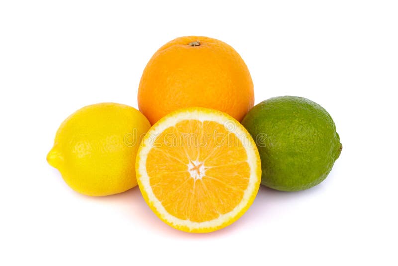 Mix of fresh citrus fruits