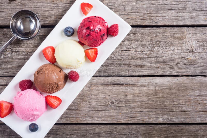 Mix of ice cream ball stock photo. Image of scoop, frozen 145514916