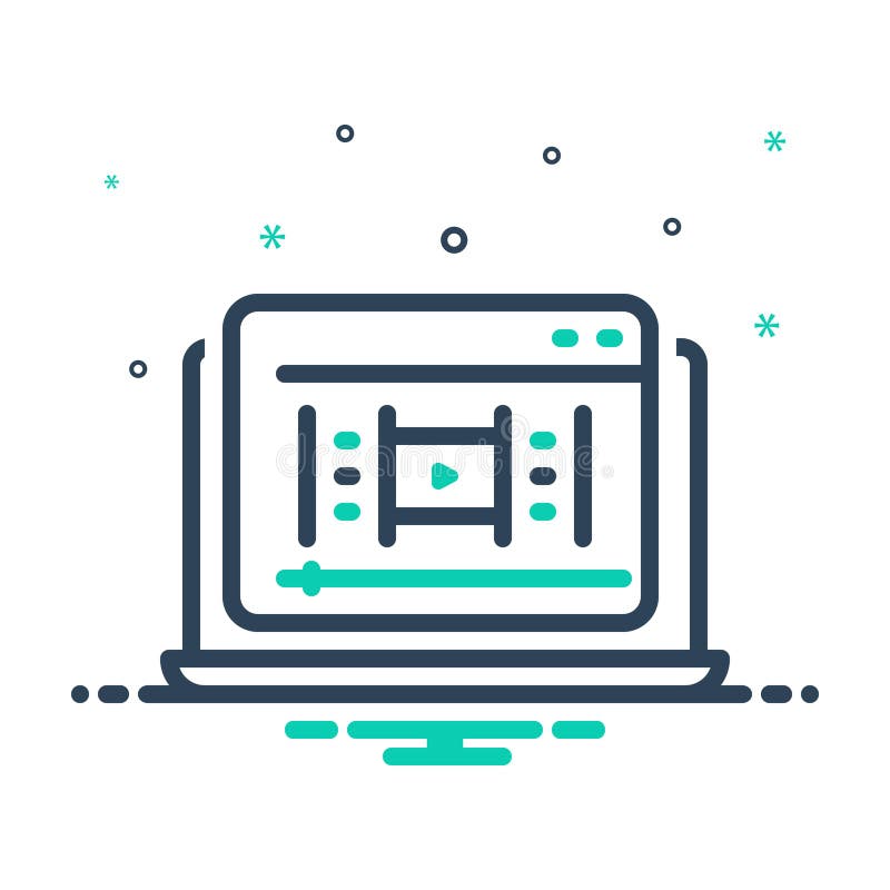 Mix-Icon für Webvideo und Filstrip vektor abbildung