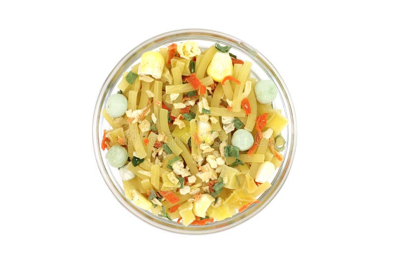 Mix Noodles Vegetables Glass Cup Stock Photos Free & RoyaltyFree