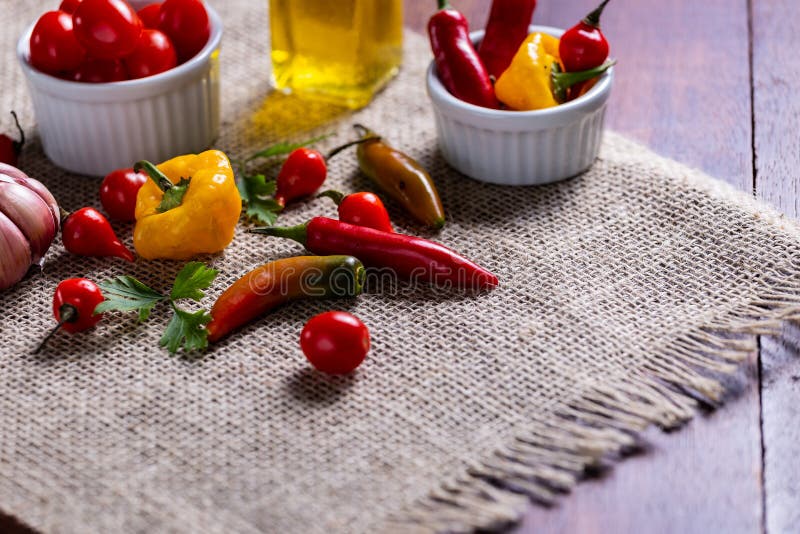 Mix of Peppers with Tomato, Garlic and Olive Oil Stock Image Image of bell, salad 131198369