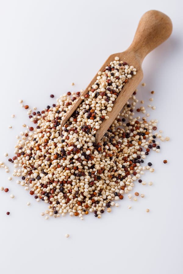 Mix of Quinoa Grains on White Acrylic Background Stock Photo Image of