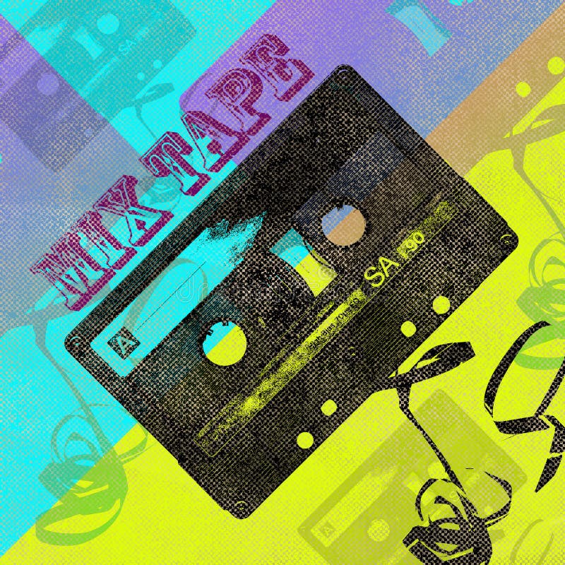 Mix tape cd cover stock illustration. Illustration of rock 18365957