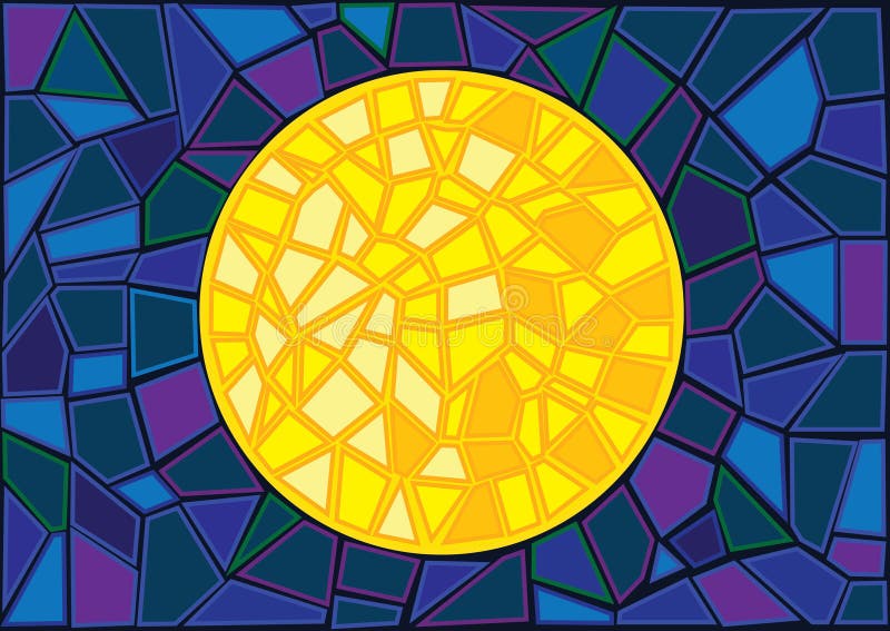 Moon Stained glass blur background vector illustration Moon Stained glass blur background vector illustration