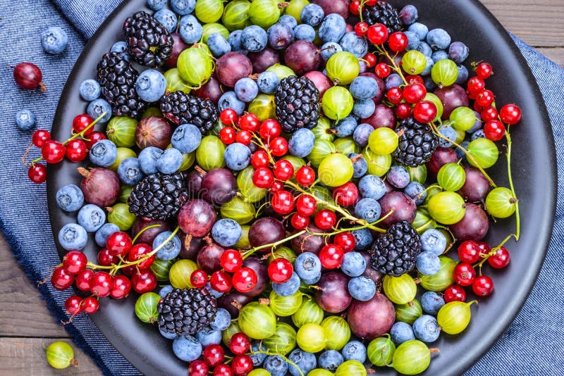 Mixed berries plate.