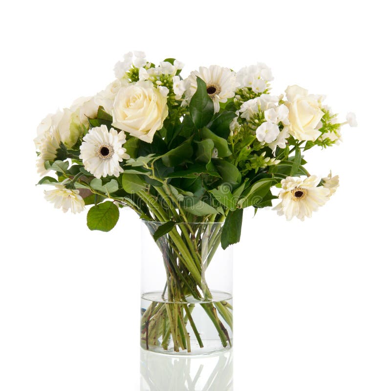 Mixed bouquet white flowers