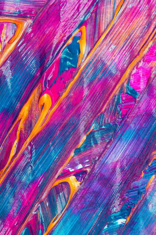 Mixed Colored Brush Strokes Splash Paint Background. Minimal Abstract