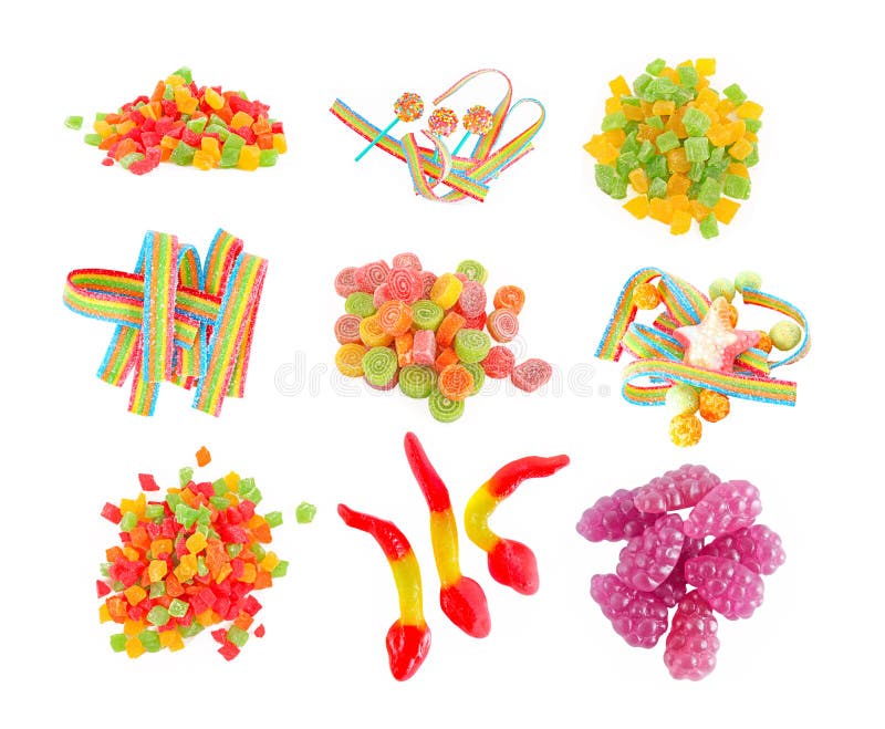Mixed Colorful Fruit Candies Close Up Stock Photo Image of berry