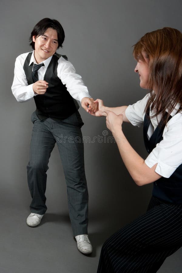 Mixed Couple Jazz Dancers