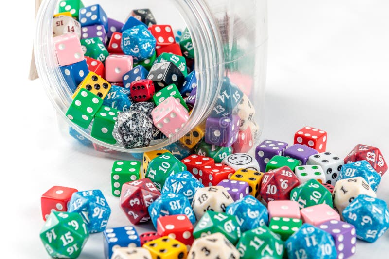 Mixed dice in a jar stock photo. Image of fortune, strategy 78082520
