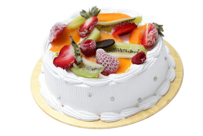Mixed Fruit Cream Cake stock image. Image of chocolate 19738641