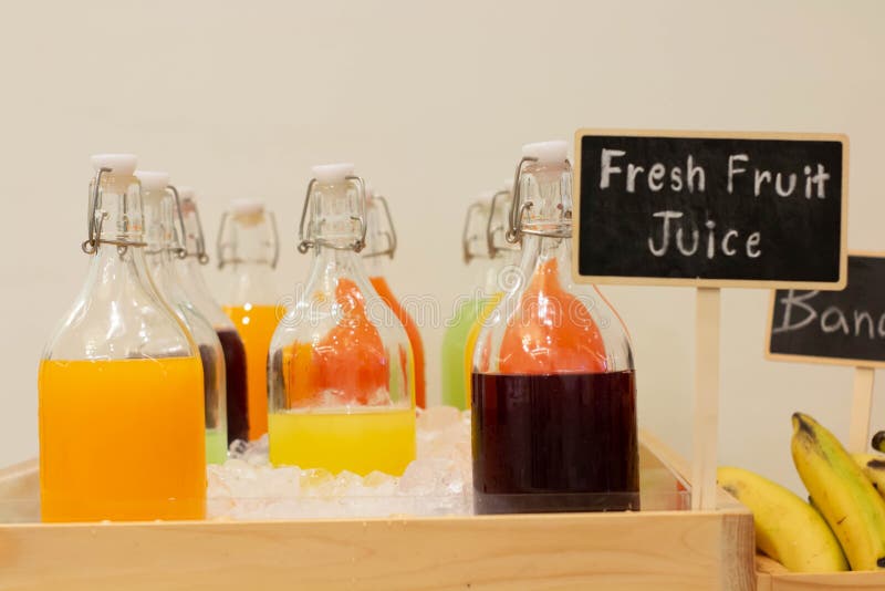 Mixed Fruit Juice in a Bottle Stock Photo Image of restaurant, bottle 171170976