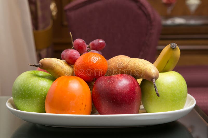 Colorful Fruit in a Bowl on the Table Stock Image Image of macro