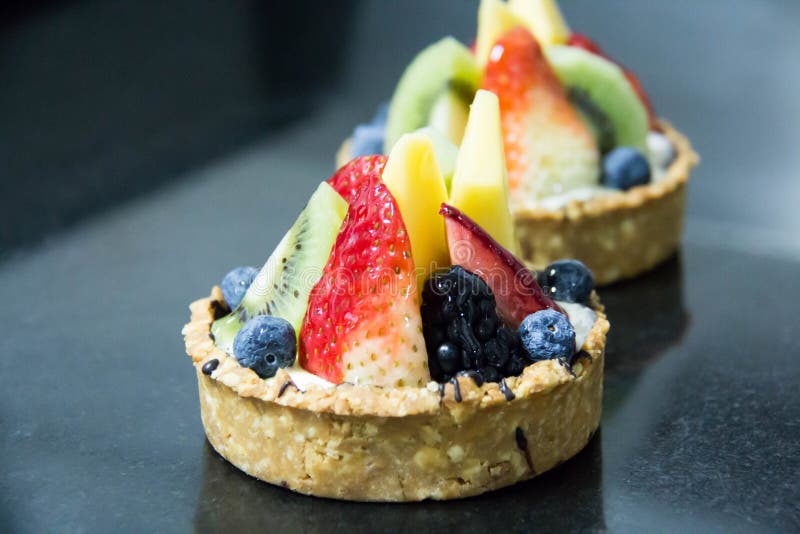 Mixed fruit tart stock image. Image of dessert, sweet 89365021
