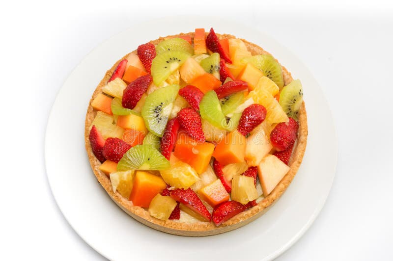 Mixed fruit tart stock image. Image of confectionery 51407437