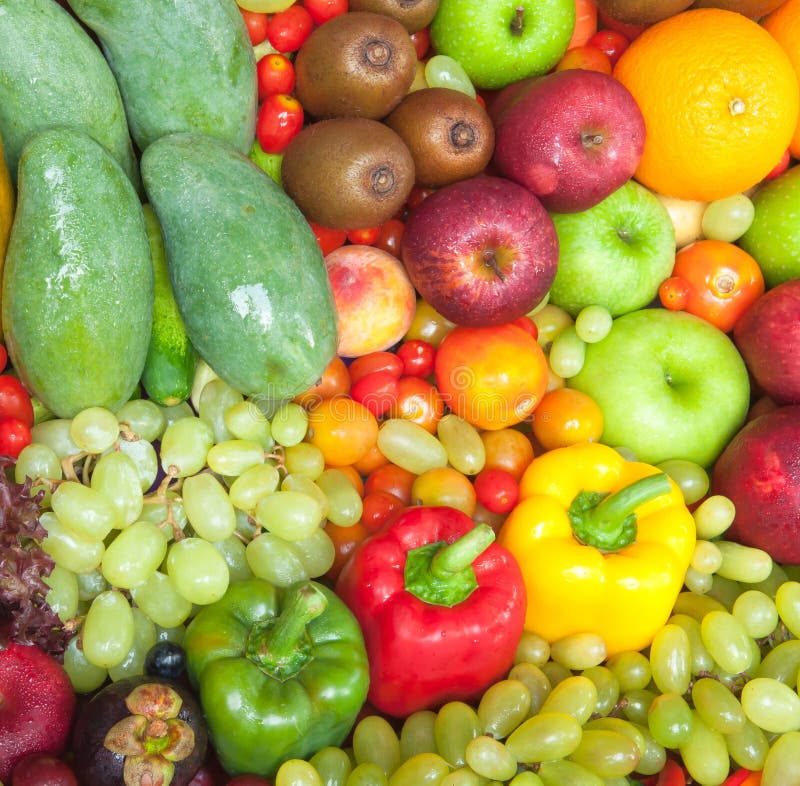 Mixed Fruits and Vegetables Stock Image Image of close, culture 77765001
