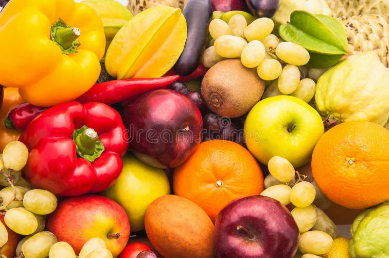 Mixed Fruits and Vegetables Stock Photo Image of freshness, objects