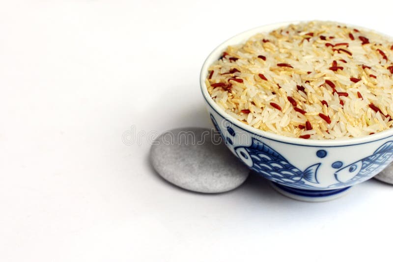 Mixed grain rice in bowl stock photo. Image of lives, carbohydrates